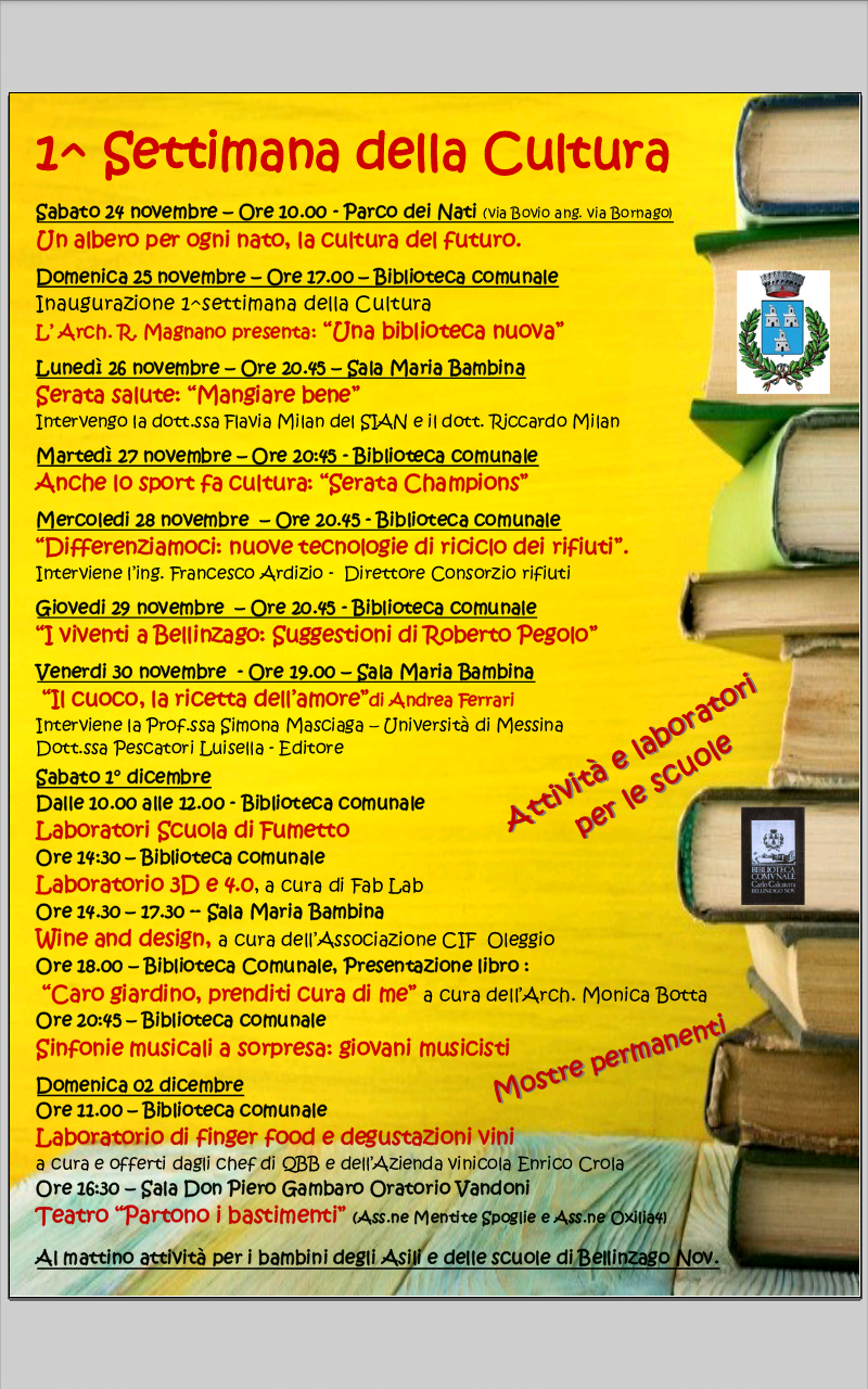 Settimana della cultura