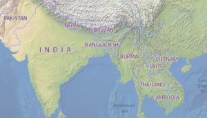 bangladesh, cartina geografica