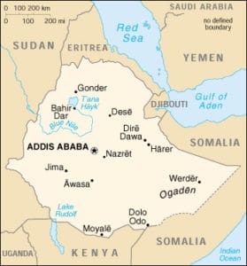 Cartina Etiopia