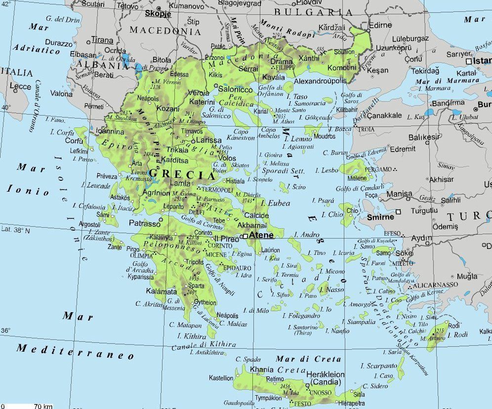 Cartina della Grecia