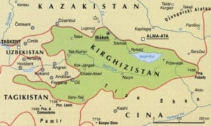 cartina kirghizistan