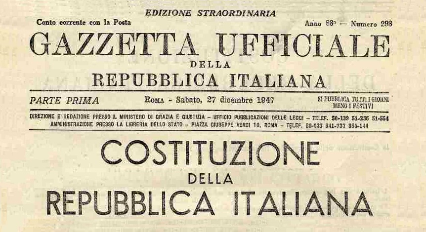 costituzione della repubblica italiana