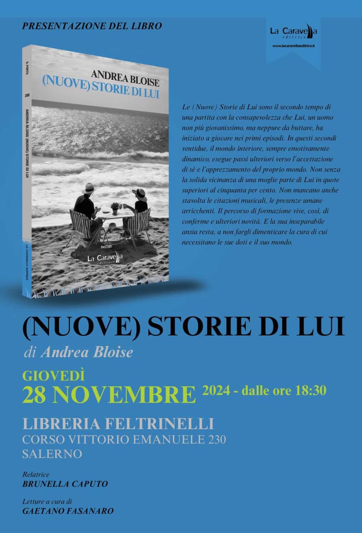 Presentazione di (Nuove) Storie di Lui di Andrea Bloise