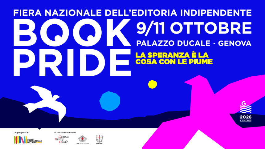 Book Pride Genova 2026: dal 9 all'11 ottobre a Palazzo Ducale