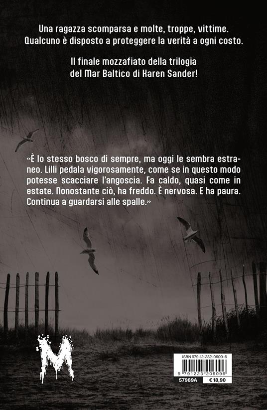 Retro di copertina dell'edizione italiana di Dimenticata di Karen Sander