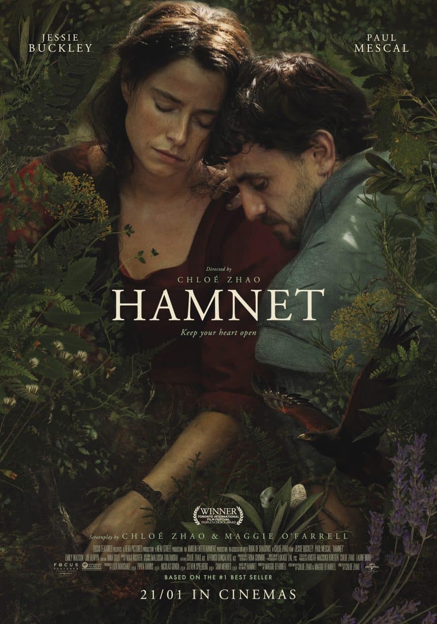 Hamnet, poster del film con Jessie Buckley e Paul Mescal