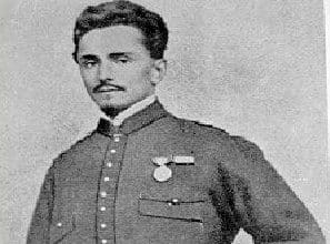 Ritratto di Ippolito Nievo in uniforme garibaldina
