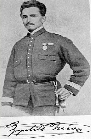 Ritratto di Ippolito Nievo in uniforme garibaldina
