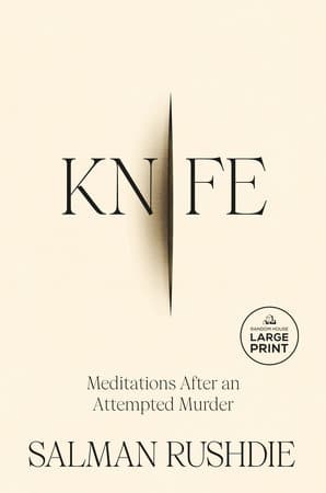 Knife di Salman Rushdie, copertina del memoir