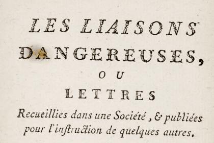 Frontespizio del 1782 di Les Liaisons dangereuses di Laclos