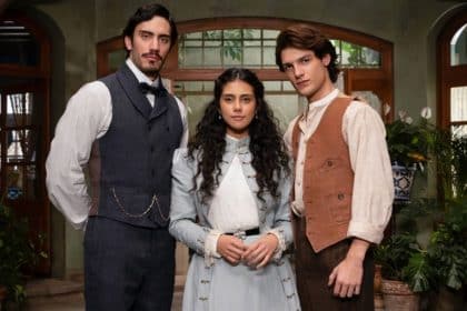 Renata Vaca con Juan Pablo Fuentes e Iván Amozurrutia nella serie Male d'amore