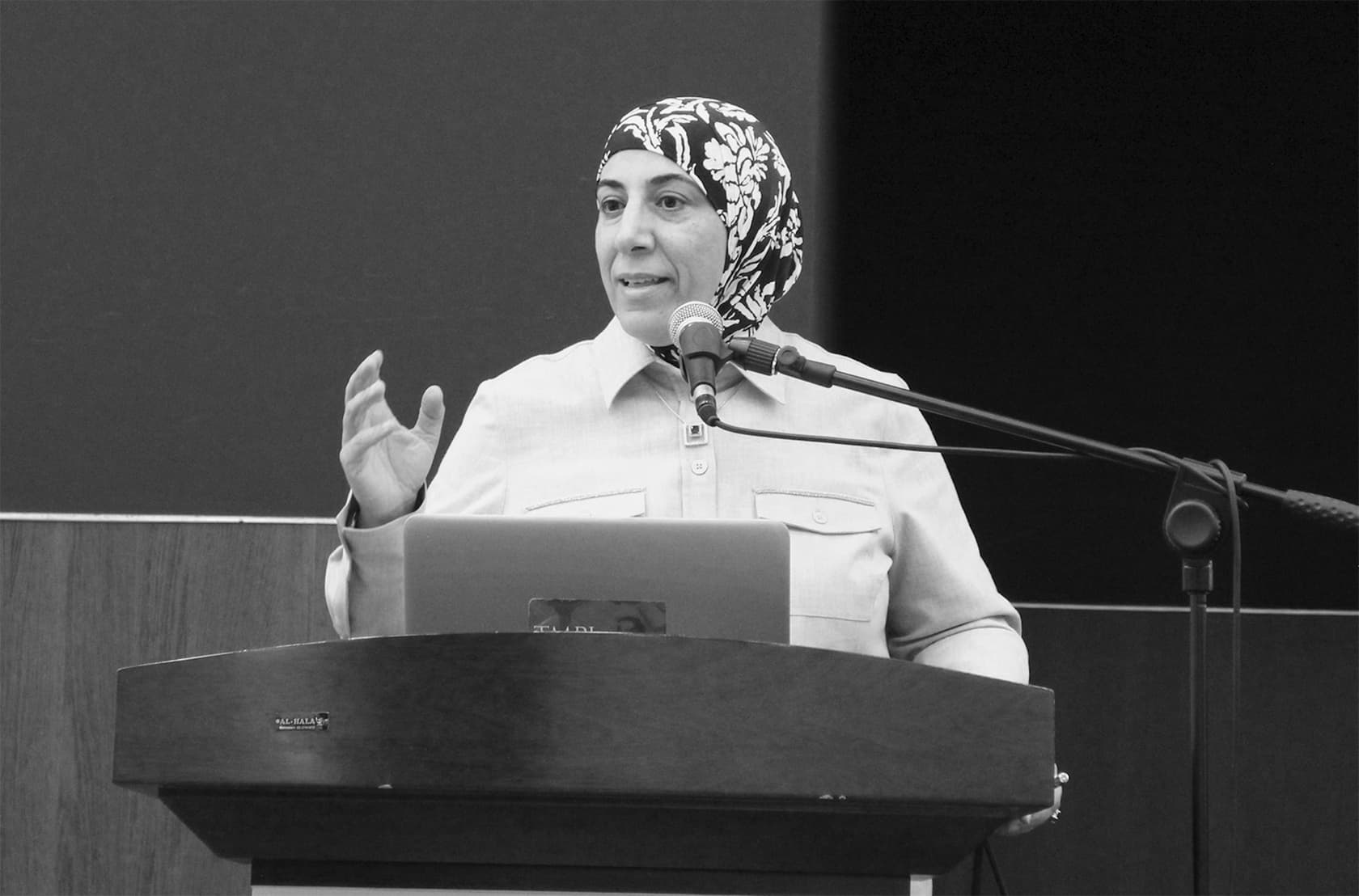Samah Jabr durante un intervento pubblico