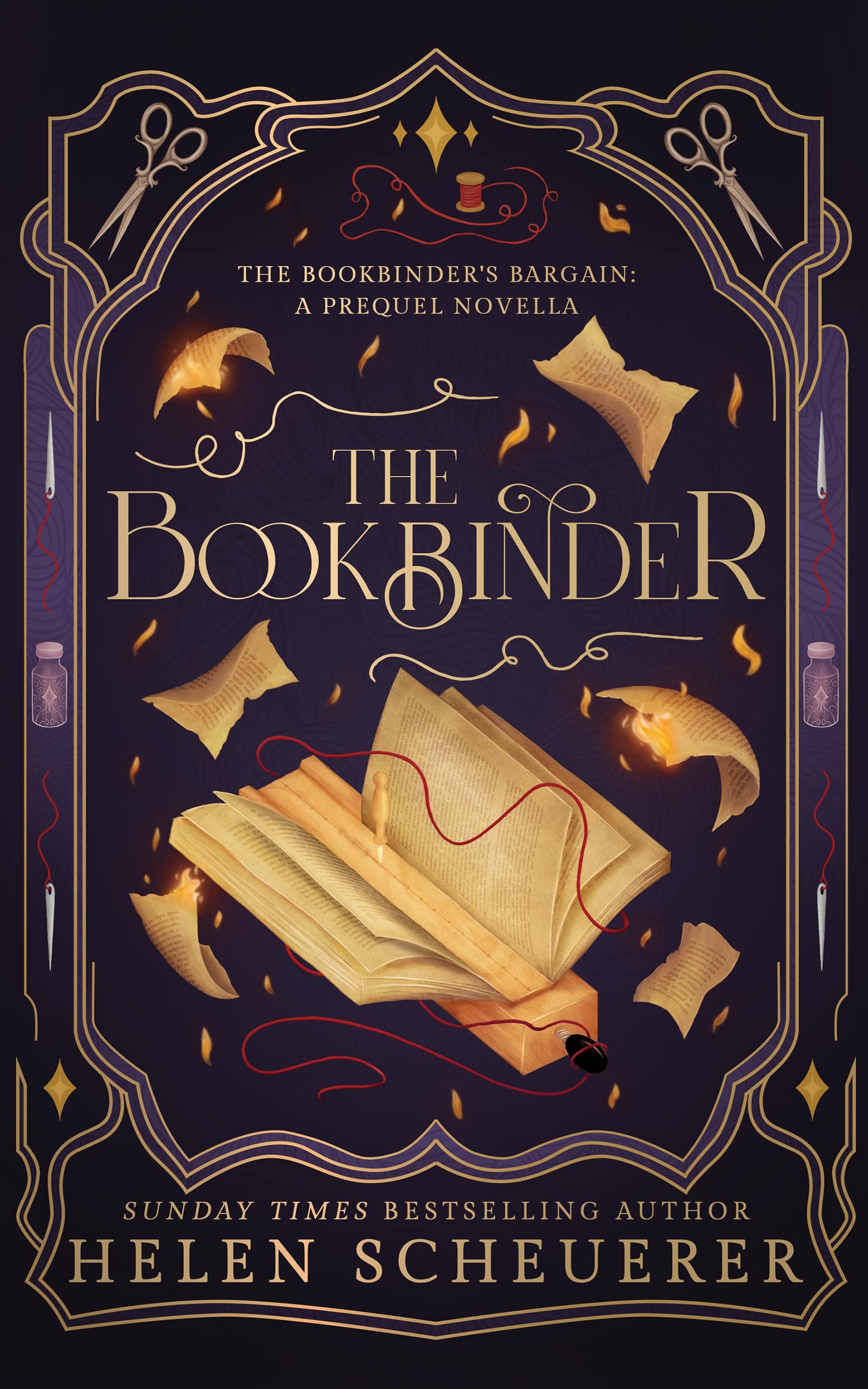 Copertina di The Bookbinder, novella prequel di Helen Scheuerer