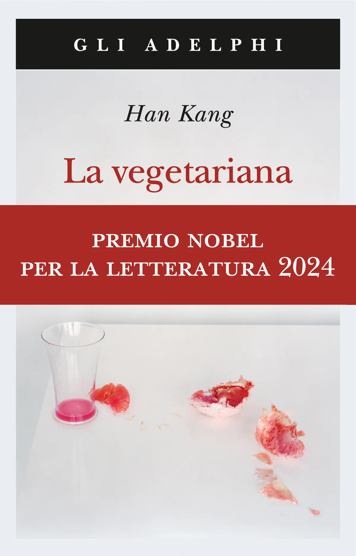 Copertina di La vegetariana di Han Kang, edizione Adelphi
