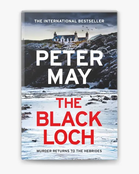 Copertina in inglese di The Black Loch di Peter May, quarto romanzo della serie di Lewis