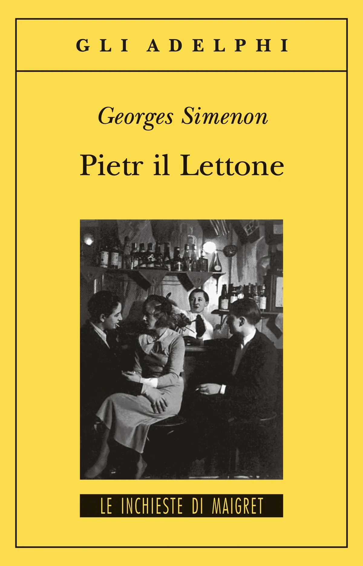 Copertina di Pietr il Lettone di Georges Simenon, edizione Adelphi