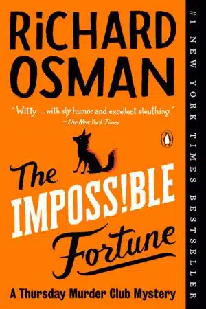Copertina di The Impossible Fortune, quinto romanzo di Richard Osman nel Club dei delitti del giovedì