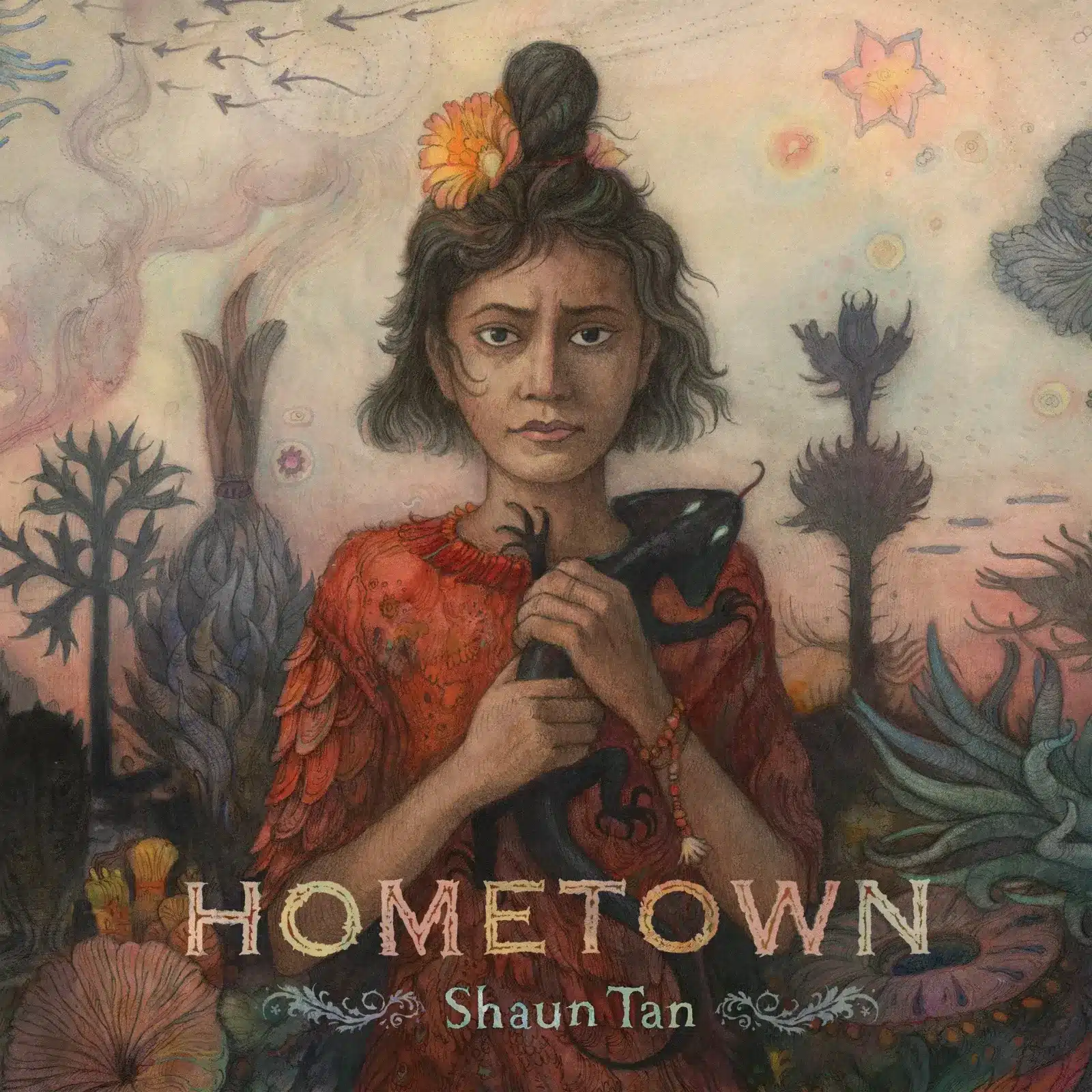 Copertina di Hometown, graphic novel di Shaun Tan