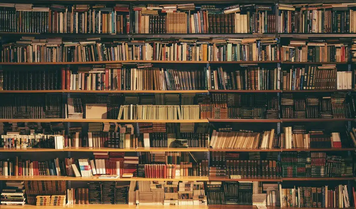 Scaffali di libri, immagine illustrativa per il saggio Trenta secondi per stare bene